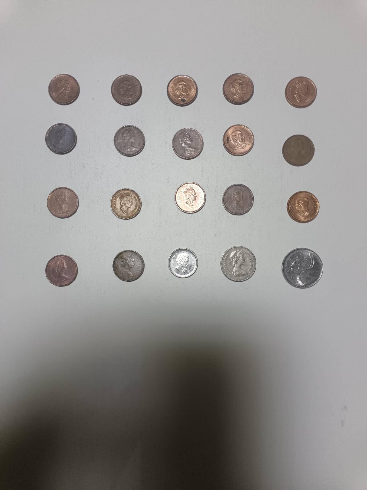 【20260129】非全新纸币和硬币第330场 加拿大20枚硬币，有重复