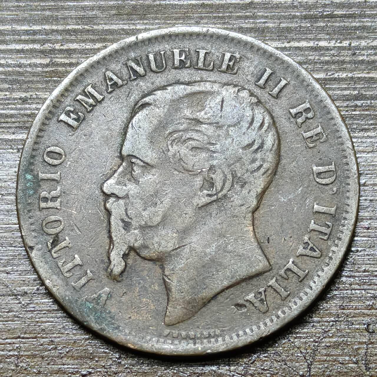 【铜匠收藏】★第141★散币专场 不寄存，30包邮。不满30元，支付5元运费。《接受代拍 代送NGC评级》 35【无寄存】意大利 1861年 N版 5分 铜币