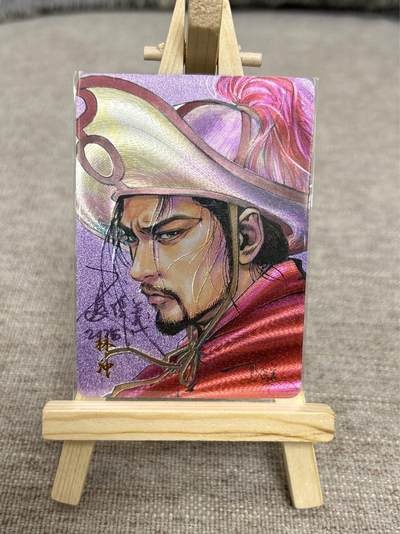 喜灰玩卡拍卖第四期，接代拍，免佣金帮卡友们拍卖，欢迎送拍，释放现金流，让自己有资金可以购买更多喜欢的卡牌，让别的卡友能淘到更多心仪的卡牌 - 百里卡牌 港漫水浒 夏伟義老师亲签 全粗大头林冲