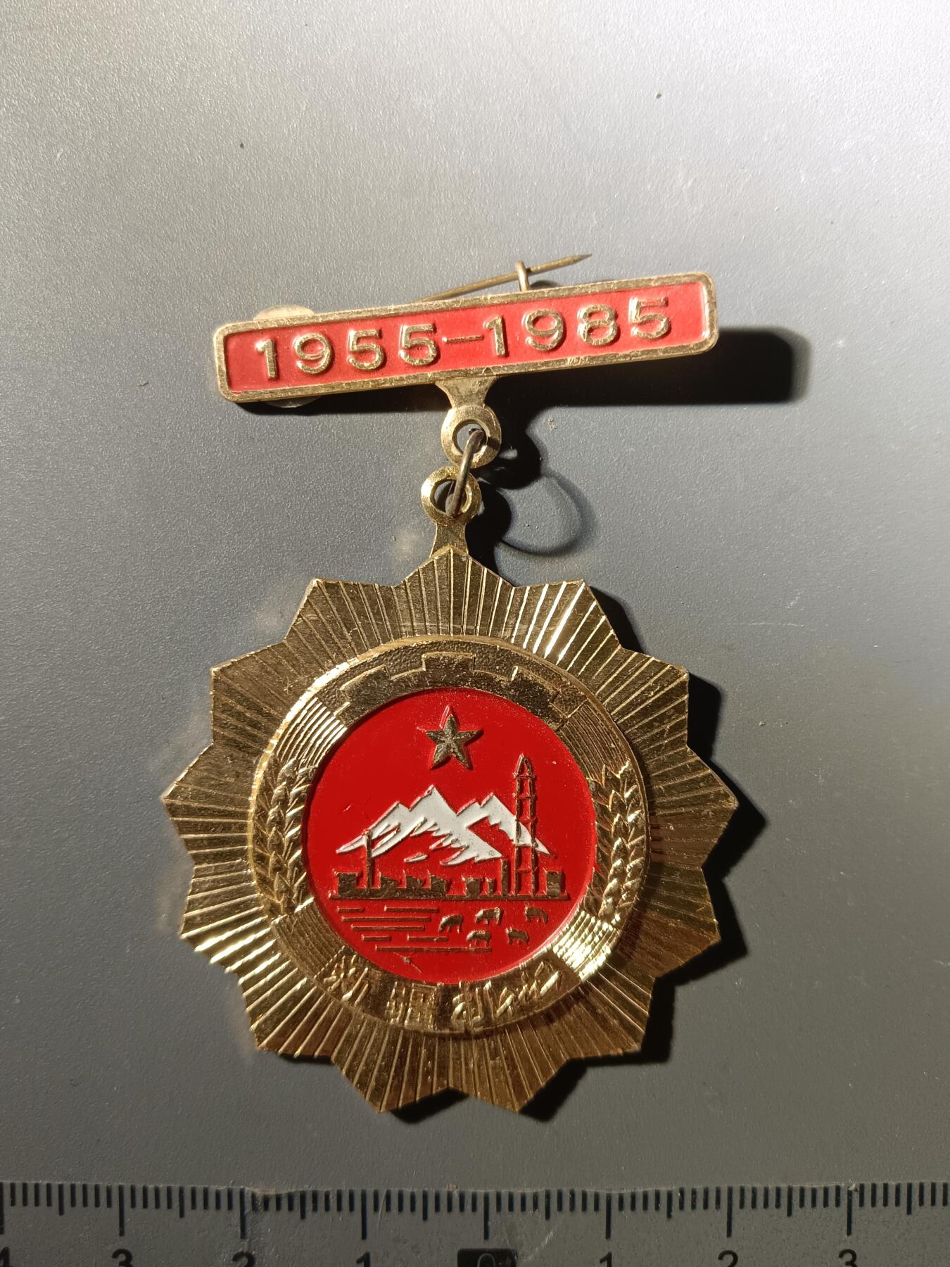 113期新疆红钱粟特钱币丝路钱币专场 新疆工作三十周年纪念章