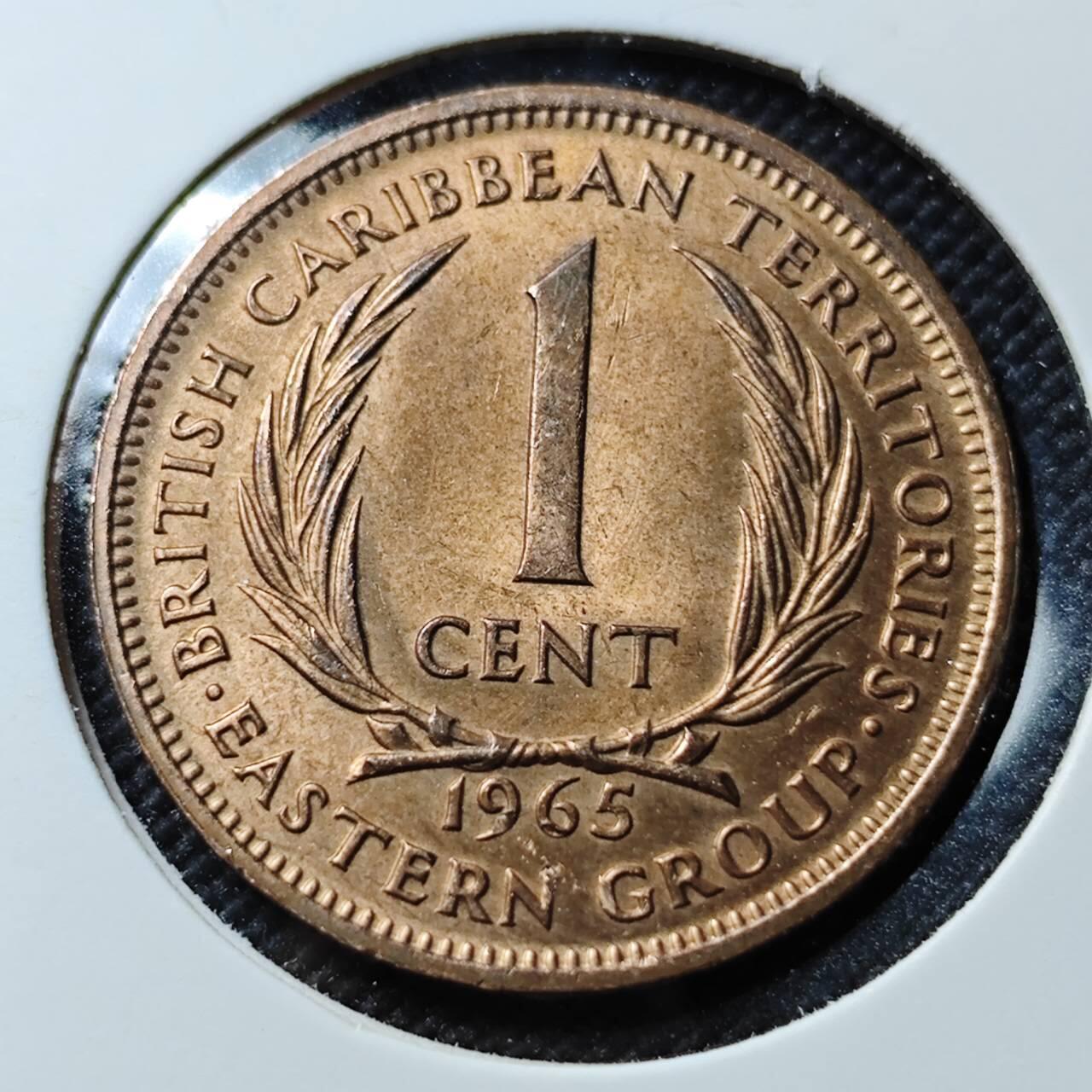 KK钱币收藏小铺  第390期  2月预留时间 周末发货  英属加勒比1分铜币 好品