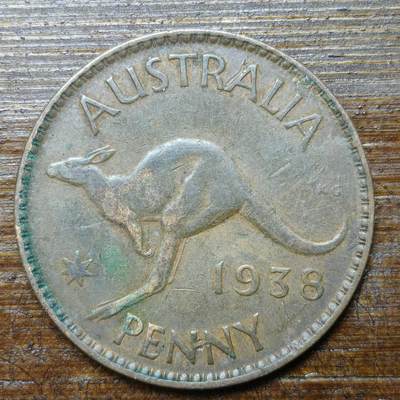 【铜匠收藏】★第141★散币专场 不寄存，30包邮。不满30元，支付5元运费。《接受代拍 代送NGC评级》 - 23【无寄存】澳大利亚 1938年 乔治六世 1便士