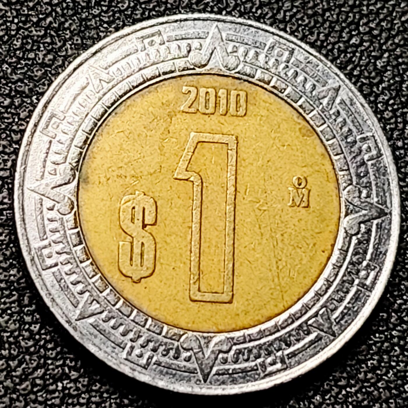 泉币菌-第176场- 精品福利场 墨西哥 1比索双色币 鹰蛇