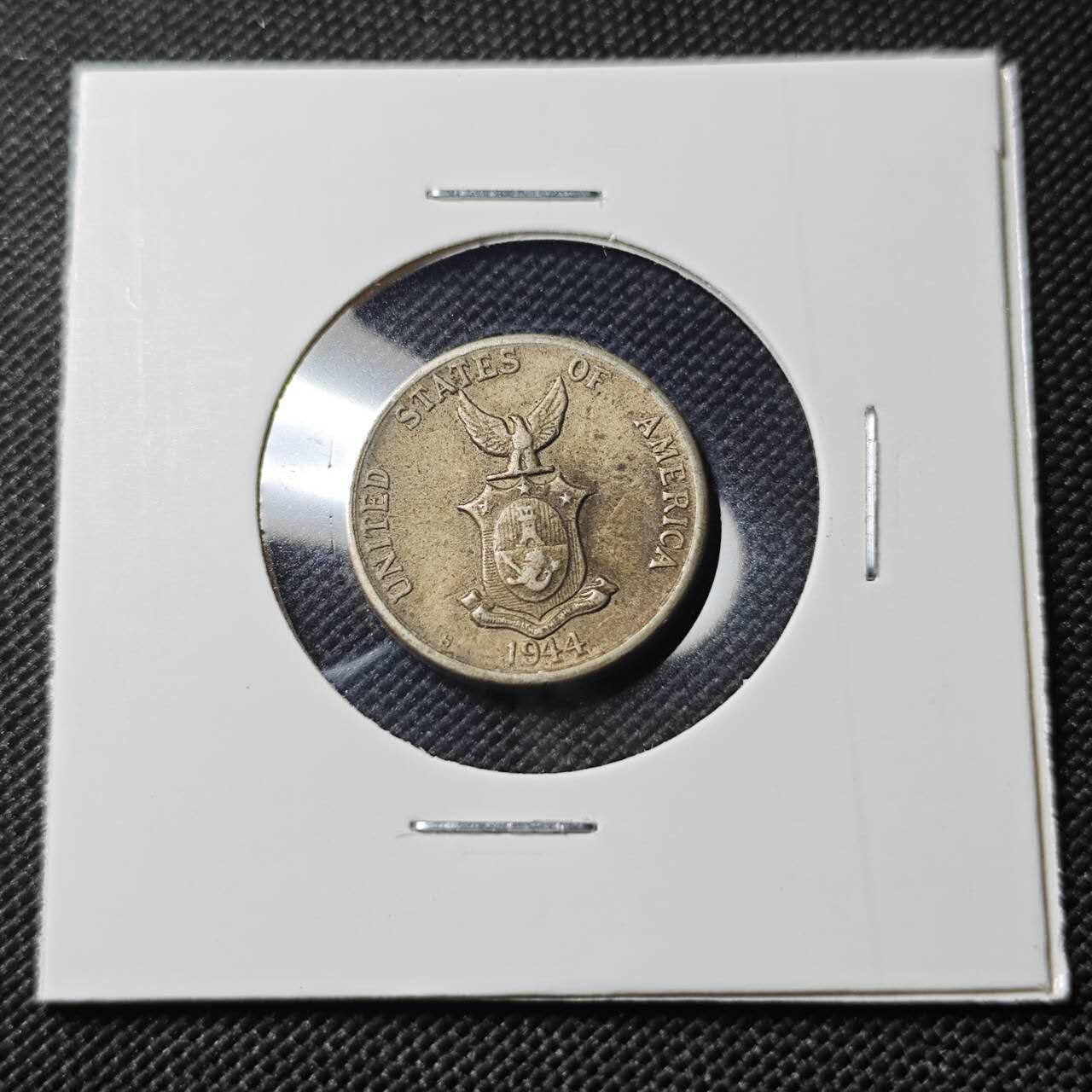 KK钱币收藏小铺  第390期  2月预留时间 周末发货  1944美属菲律宾5分镍币