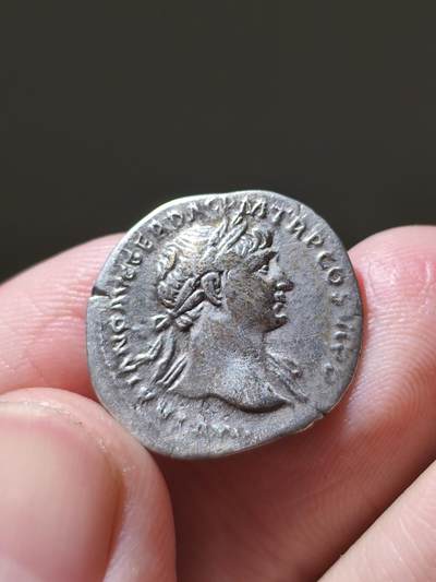 星盘世界钱币一月三十一日丝绸之路 - 世界古典币专场 - 罗马帝国 公元98-117年，五贤帝图拉真背好运之神 第纳尔银币