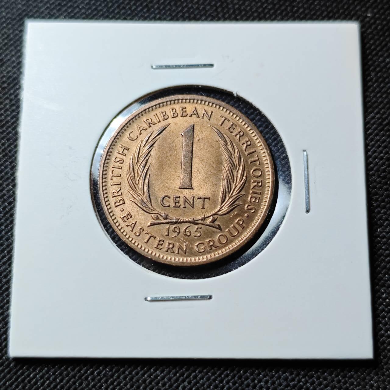 KK钱币收藏小铺  第390期  2月预留时间 周末发货  英属加勒比1分铜币 好品