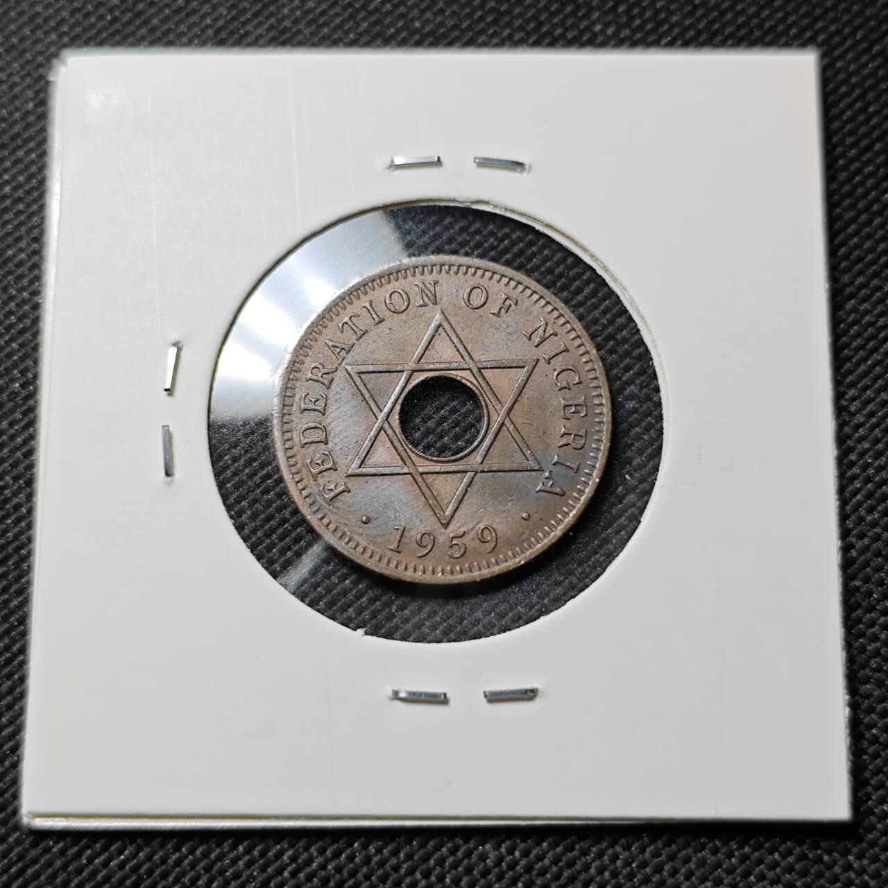 KK钱币收藏小铺  第390期  2月预留时间 周末发货  1959英属尼日利亚半便士铜币