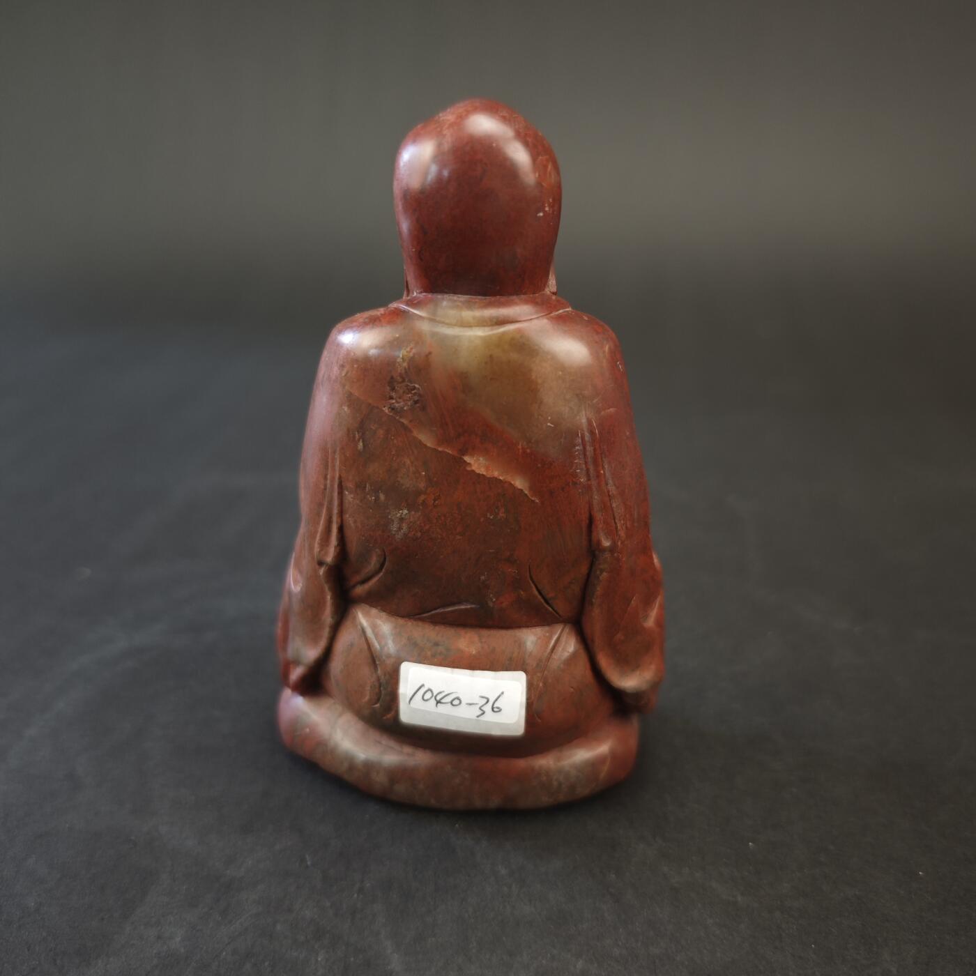 上海都达杂项专场九（全场包邮） 出口创汇期 寿山石朱砂冻描金罗汉造像1-361