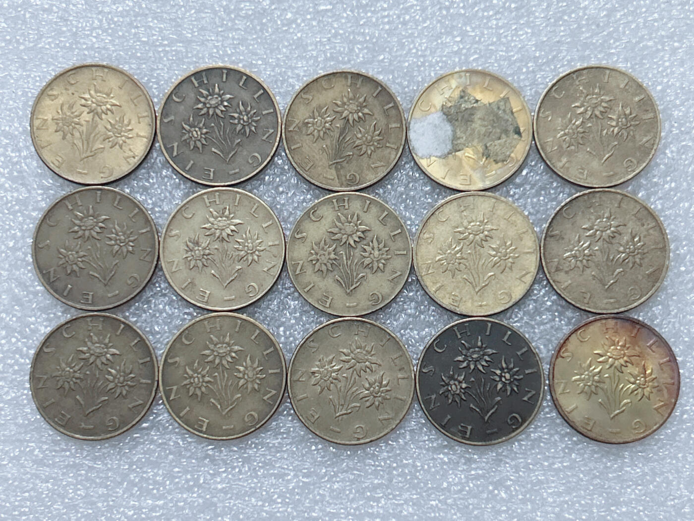 第一海外回流一元起拍收藏 散集专场  第296期 奥地利1先令硬币 15枚