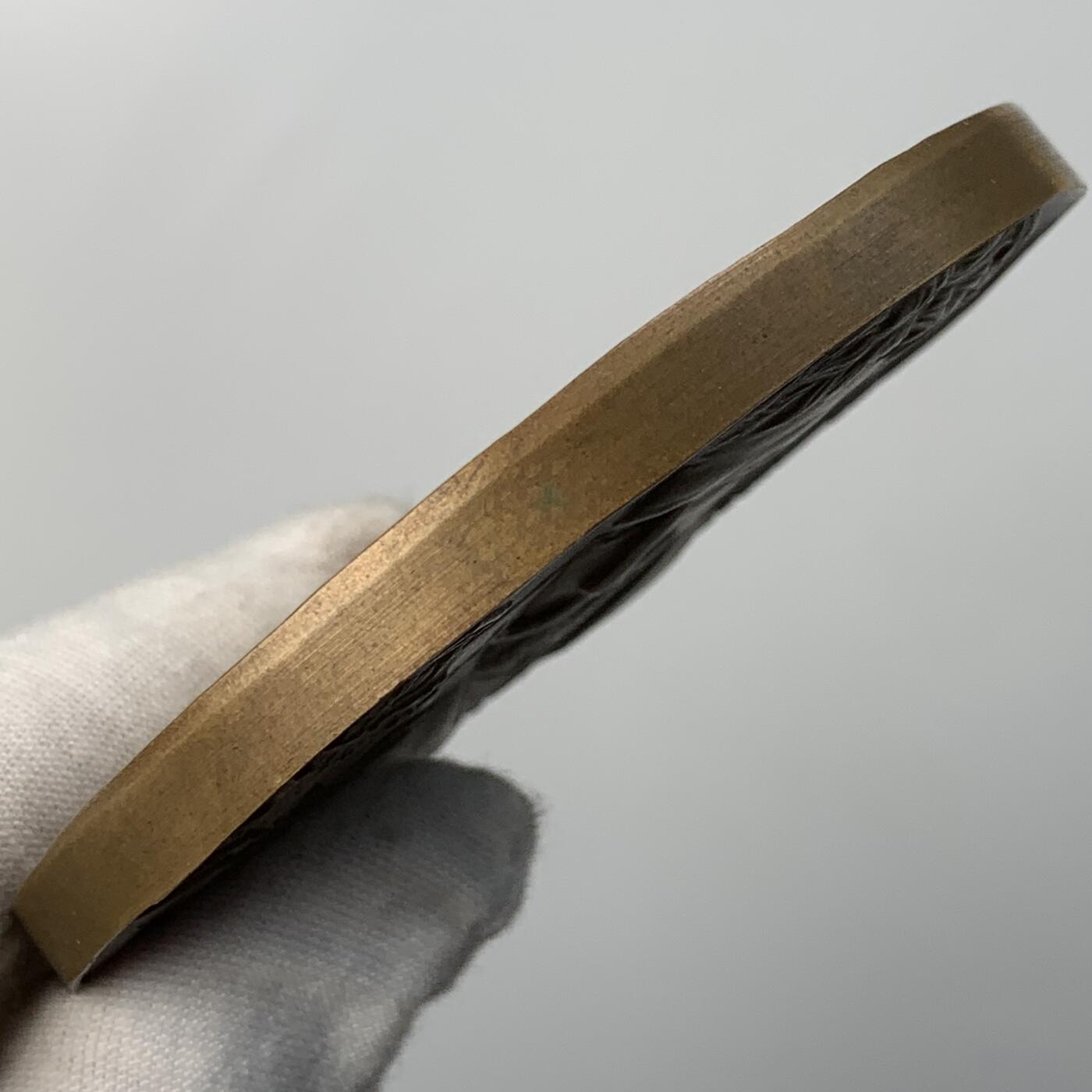 掌中浮雕-藏着的欧洲第051场 比利时超现实主义象征主义著名画家 费利西安.罗普斯 作品《死了都要爱》  ， 80mm