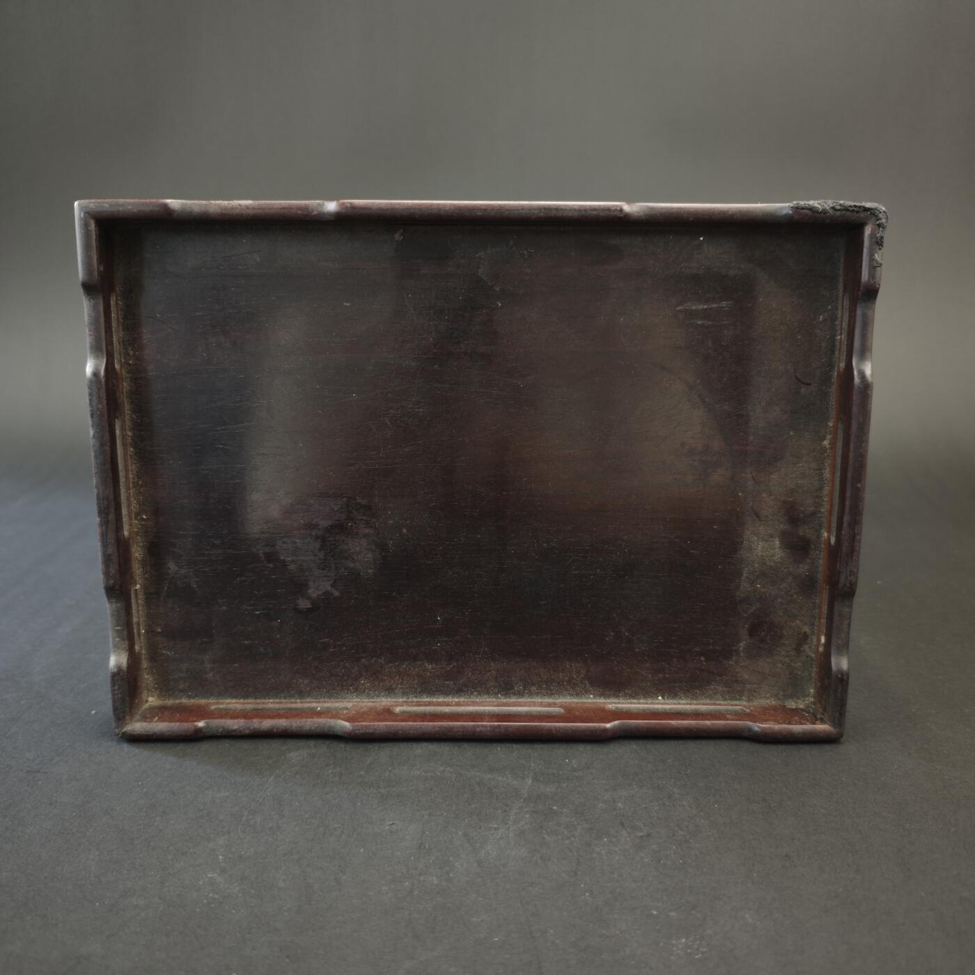 上海都达杂项专场九（全场包邮） 清 红木镂空茶盘1-334