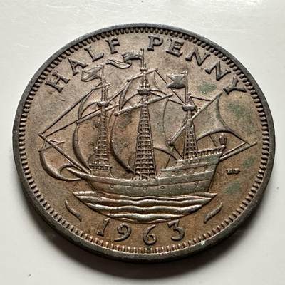 🌹外币初藏🌹🐯2026年第13场  每周二四六晚8️⃣点 接代拍 - 英国1963年1/2便士