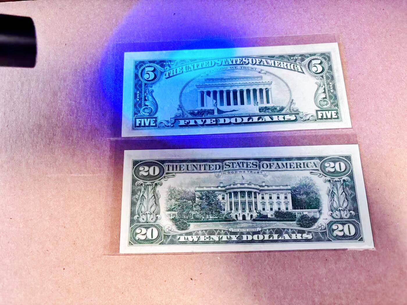 【Blue Auction】世界纸币精拍第780期——18级TOP拍卖/信誉/品质/专业/高效💫 【一组2张】美国 1974年5-20美金 AU品相