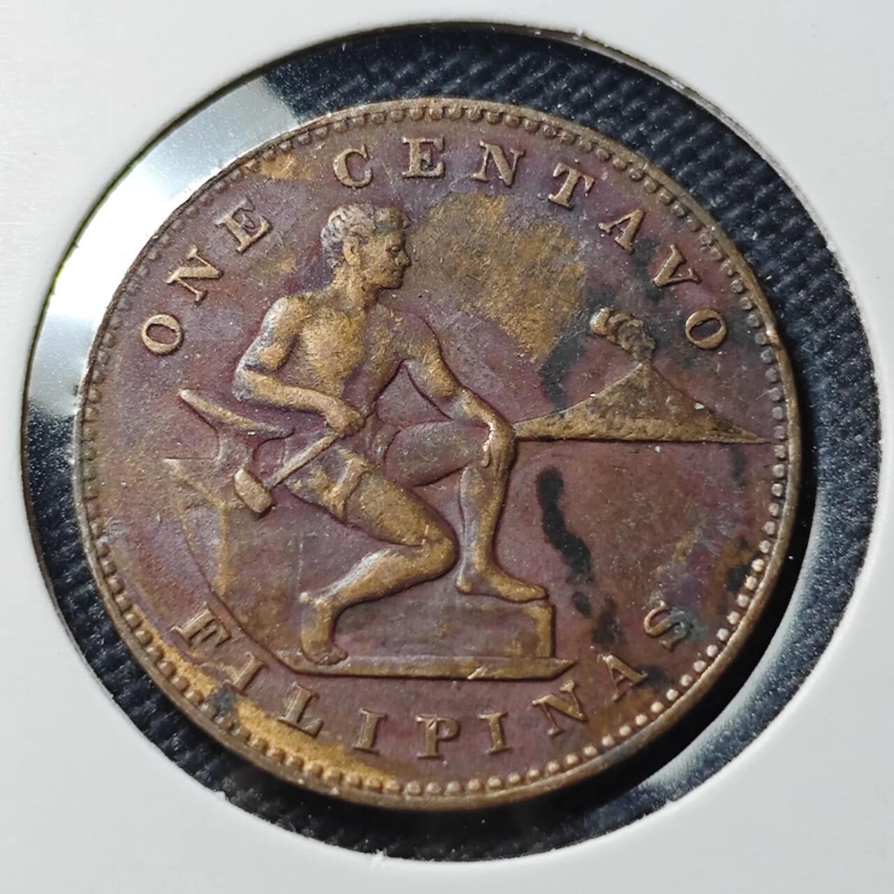 KK钱币收藏小铺  第390期  2月预留时间 周末发货  美属菲律宾1分铜币