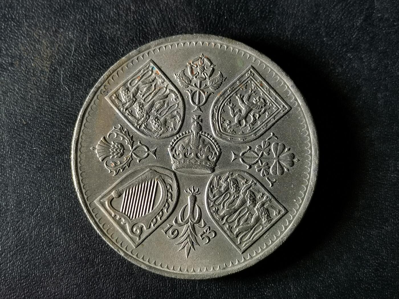 逸泉钱币2026A第五场A各国纸币沙俄散币纪念币系列A702-882 480精美1953伊丽莎白女王登基克朗纪念币