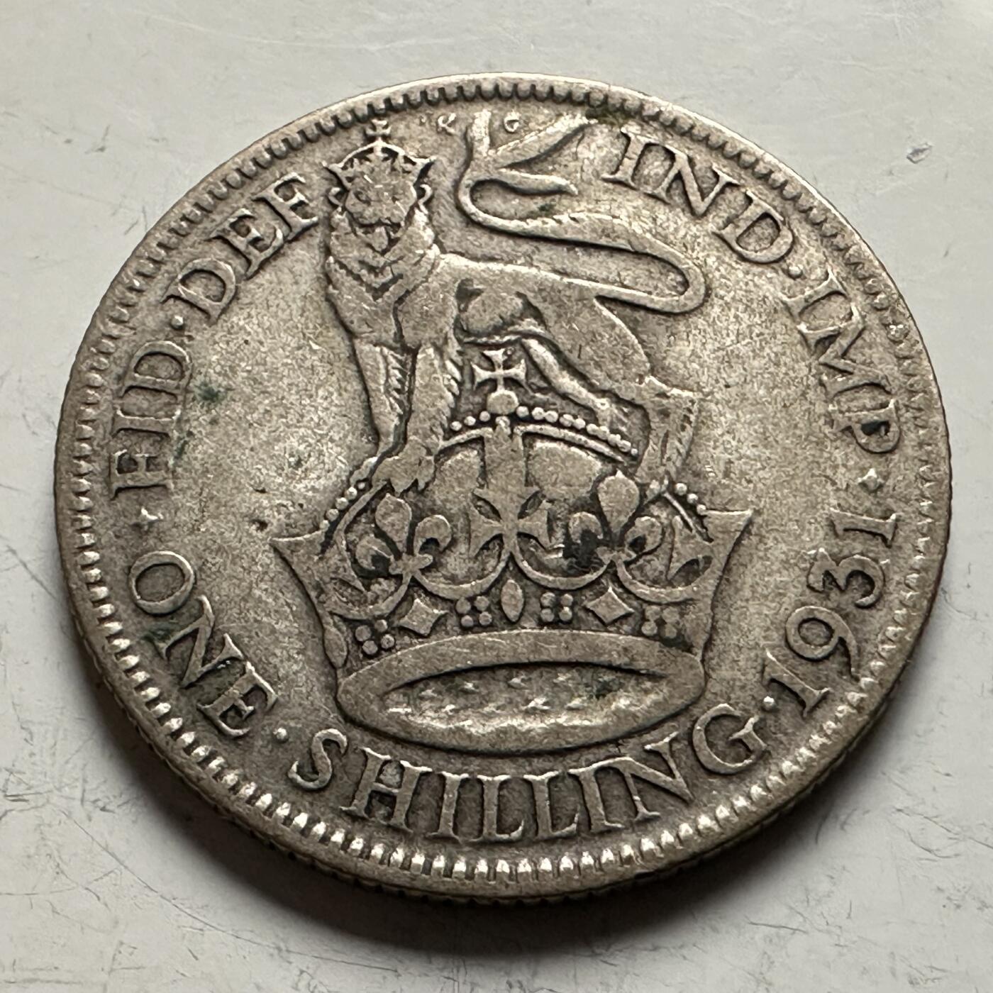 🌹外币初藏🌹🐯2026年第13场  每周二四六晚8️⃣点 接代拍  英国1931年1先令银币 5.65克50%银