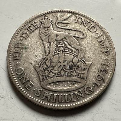 🌹外币初藏🌹🐯2026年第13场  每周二四六晚8️⃣点 接代拍 -  英国1931年1先令银币 5.65克50%银