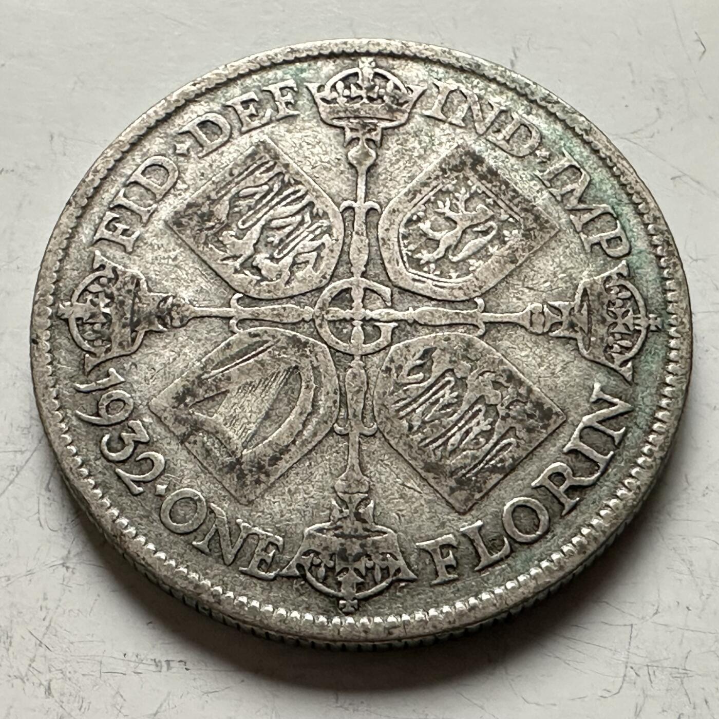 🌹外币初藏🌹🐯2026年第13场  每周二四六晚8️⃣点 接代拍  英国1932年1弗洛林银币 11.3克50%银