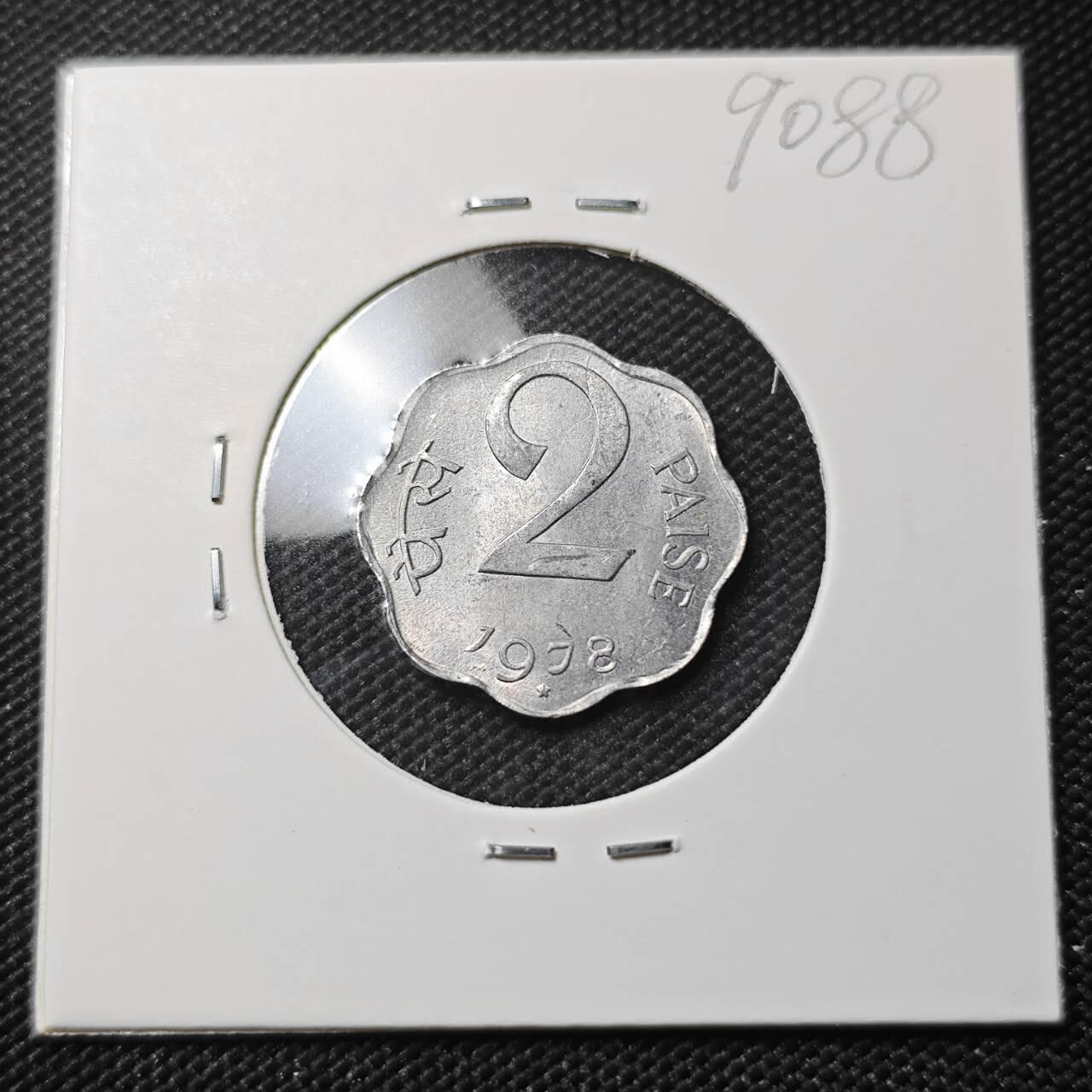 KK钱币收藏小铺  第390期  2月预留时间 周末发货  1978印度2派沙 好品