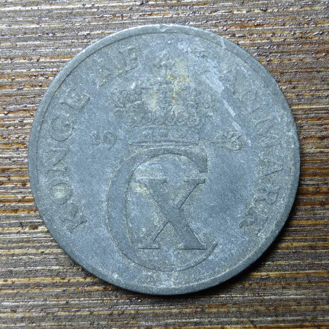 【铜匠收藏】★第141★散币专场 不寄存，30包邮。不满30元，支付5元运费。《接受代拍 代送NGC评级》 12【无寄存】德占丹麦 1943年 2欧尔锌币