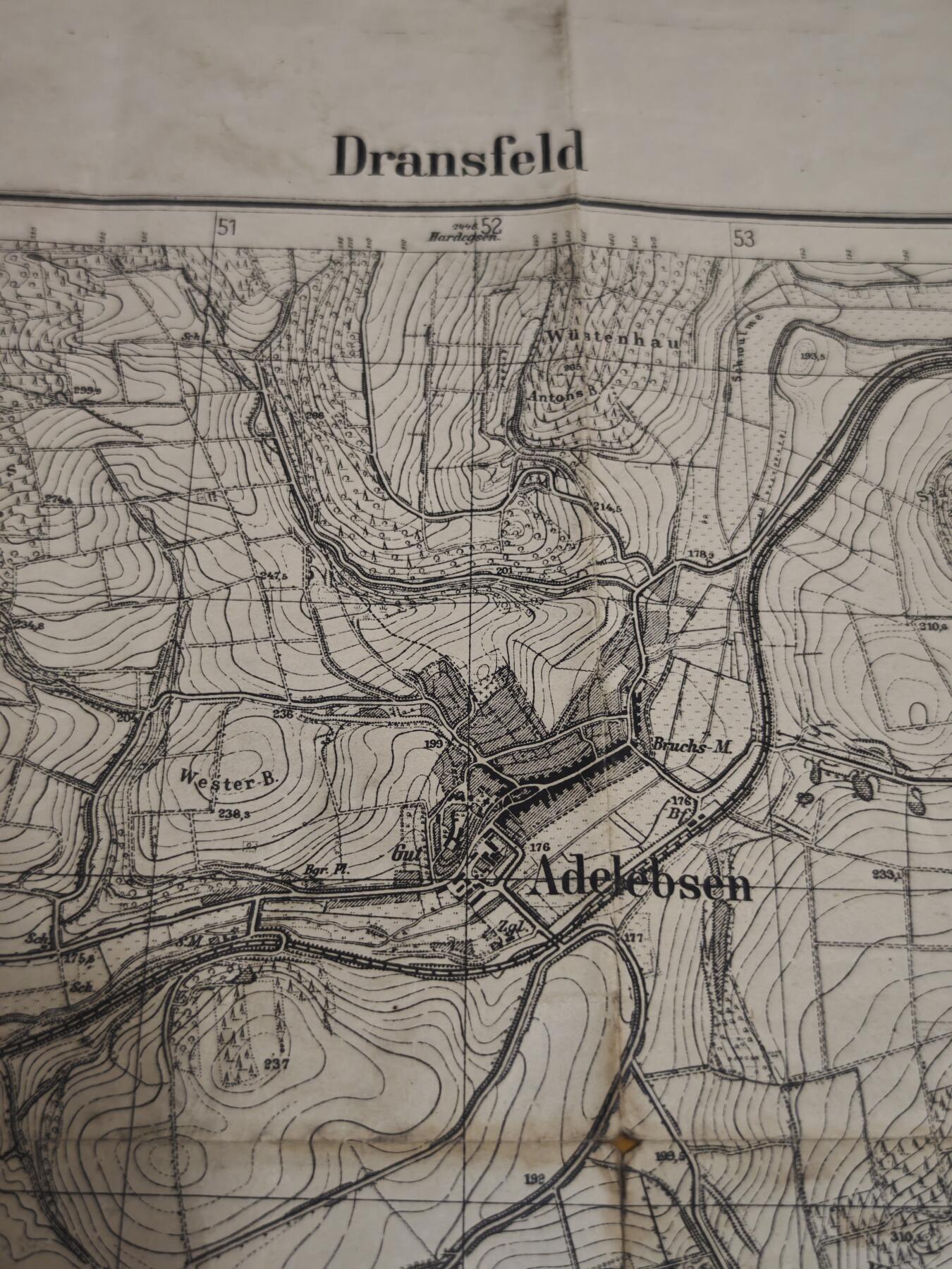 橙子收藏第二期 【19世纪普鲁士公务地图】1898年德兰斯费尔德1:25000测绘图(可军用）)