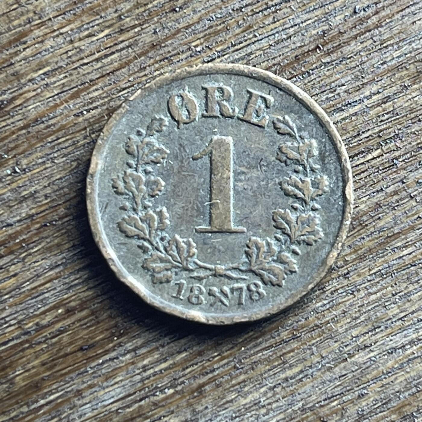 【本场4.12号发货】★第145加场★精品硬币 套币专场 不寄存，200包邮。不满200元，支付5元运费。《接受代拍 代送NGC评级》 99【无寄存】1878 挪威 1欧尔 铜币