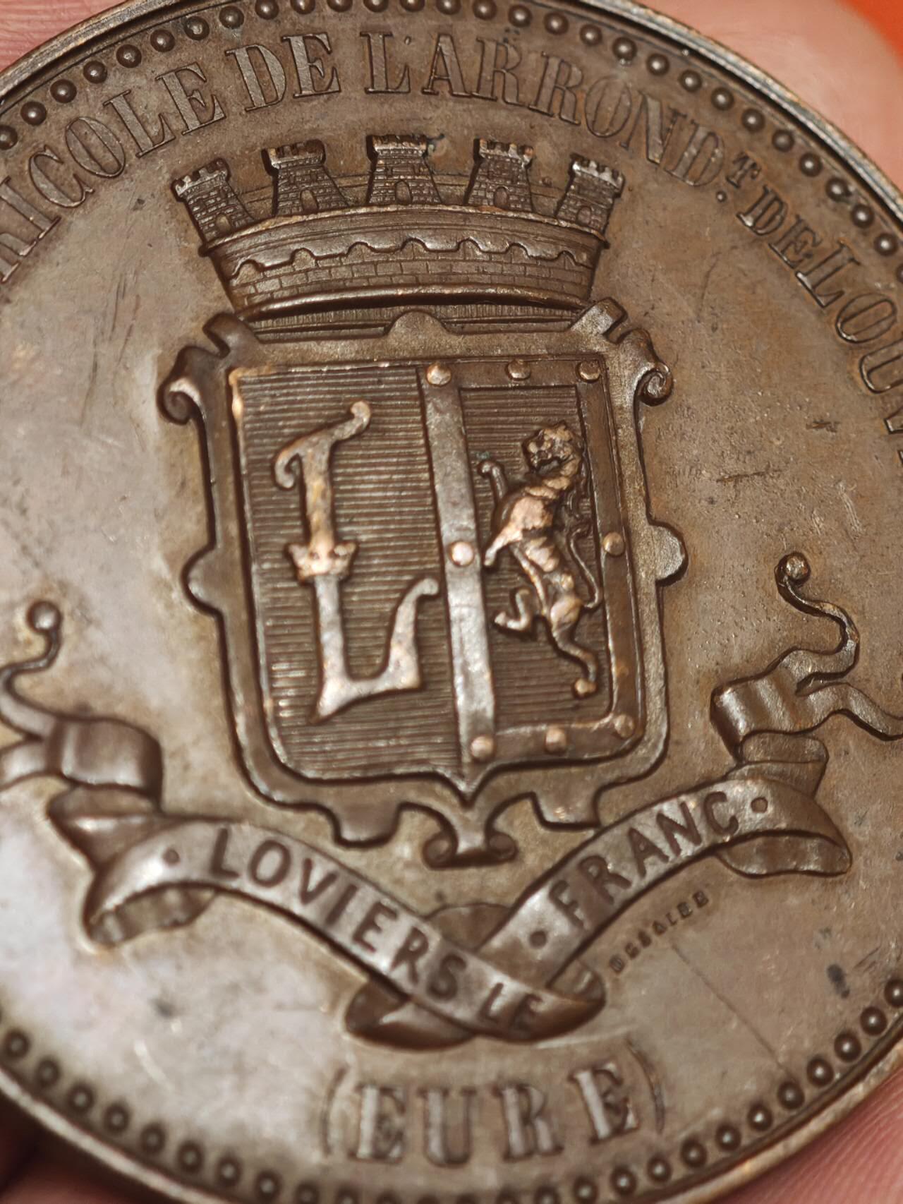 橙子收藏第二期 【法国19世纪农业纪念章】卢维耶尔区农业博览会铜章