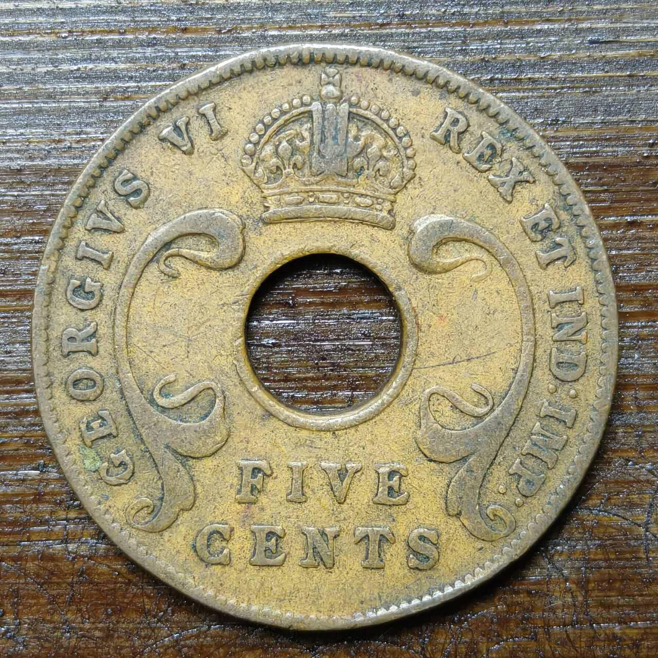 【铜匠收藏】★第141★散币专场 不寄存，30包邮。不满30元，支付5元运费。《接受代拍 代送NGC评级》 27【无寄存】英属东非 1943年 5分 铜币