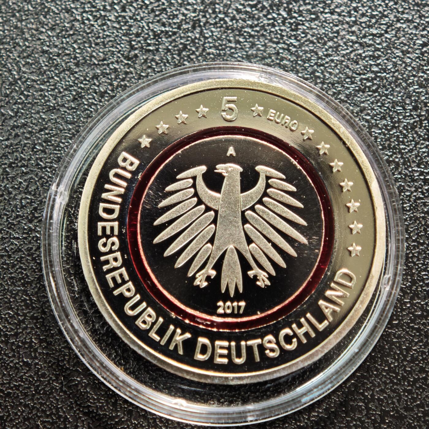 【德藏】世界币章拍卖第163期（拍品征集中~欢迎藏友联系） 6枚一组 德国气候带系列5欧元精制纪念聚能环镍币 直径约：27.2mm/枚；重约：8.9g/枚