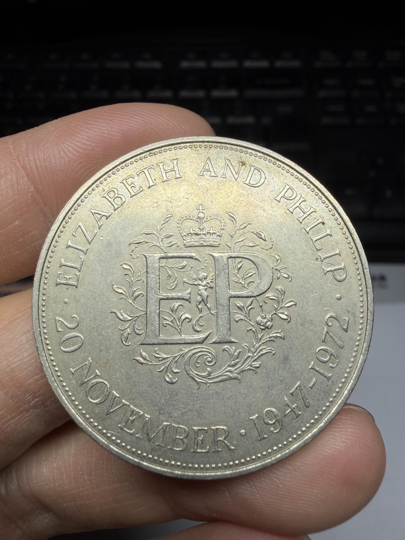 2025年集古藏今外币拍卖第二期-第1场—（总第301拍），可以寄存60天，满160元包邮。 1972年英国克朗纪念币