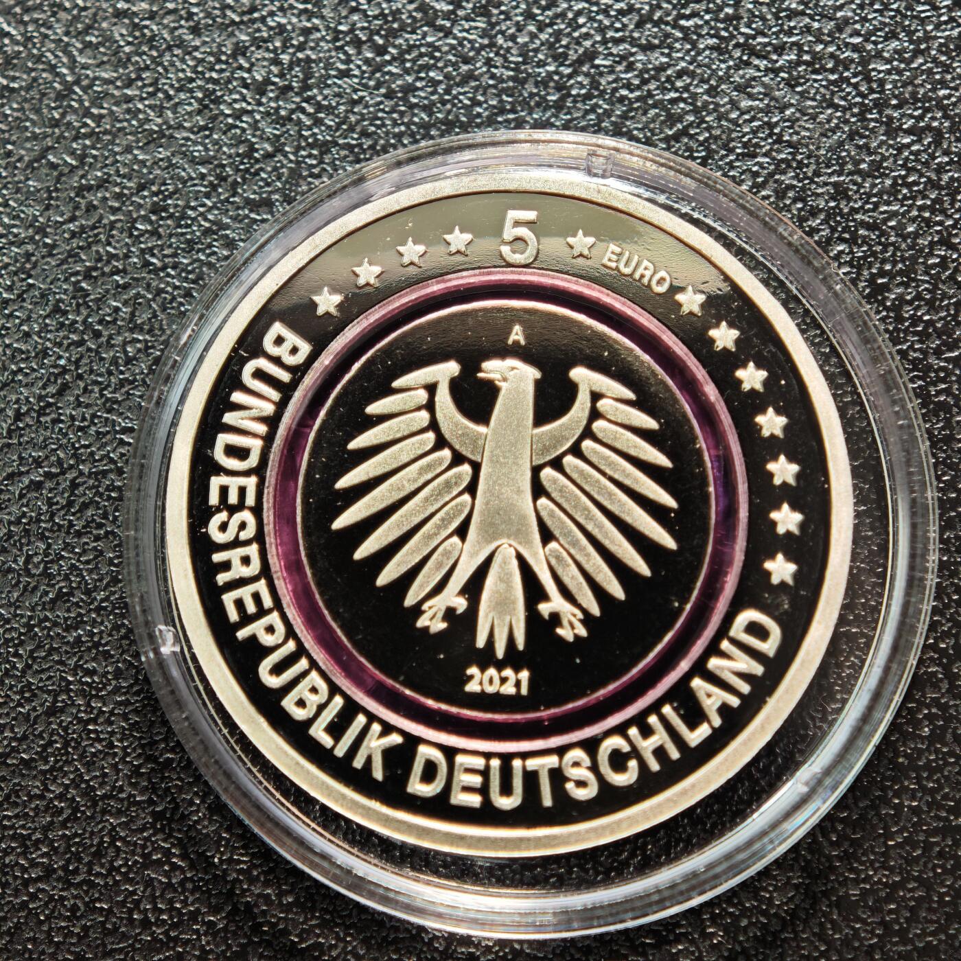 【德藏】世界币章拍卖第163期（拍品征集中~欢迎藏友联系） 6枚一组 德国气候带系列5欧元精制纪念聚能环镍币 直径约：27.2mm/枚；重约：8.9g/枚