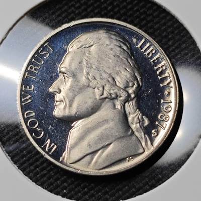 KK钱币收藏小铺  第390期  2月预留时间 周末发货 -  1987美国5分精制币