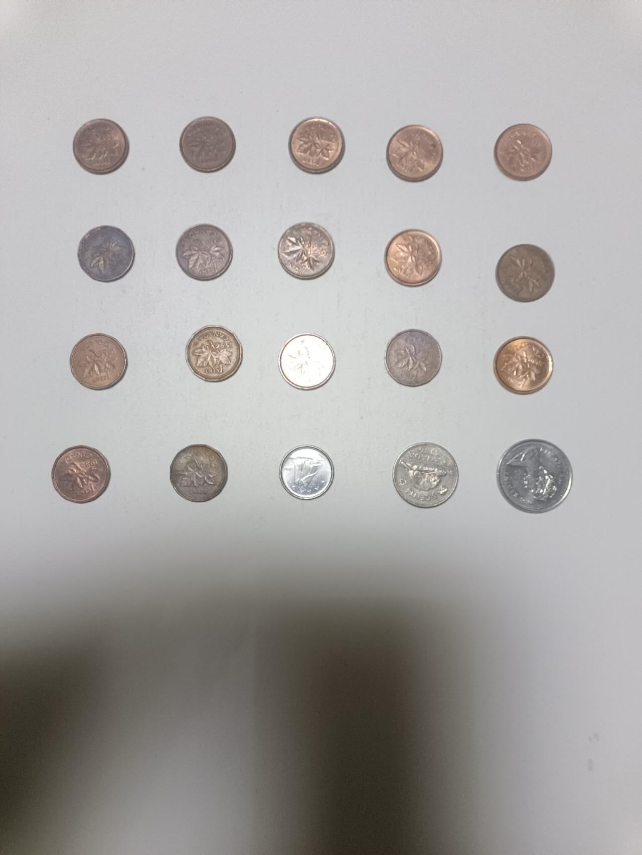 【20260129】非全新纸币和硬币第330场 加拿大20枚硬币，有重复