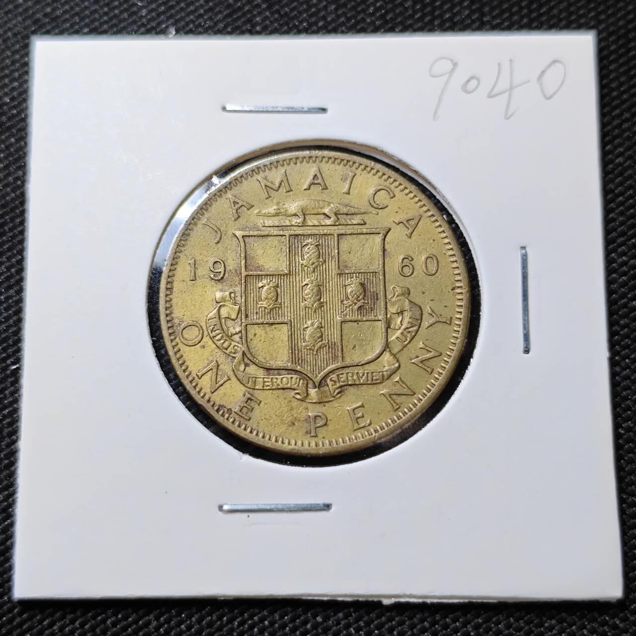 KK钱币收藏小铺  第390期  2月预留时间 周末发货  1960英属牙买加一便士铜币