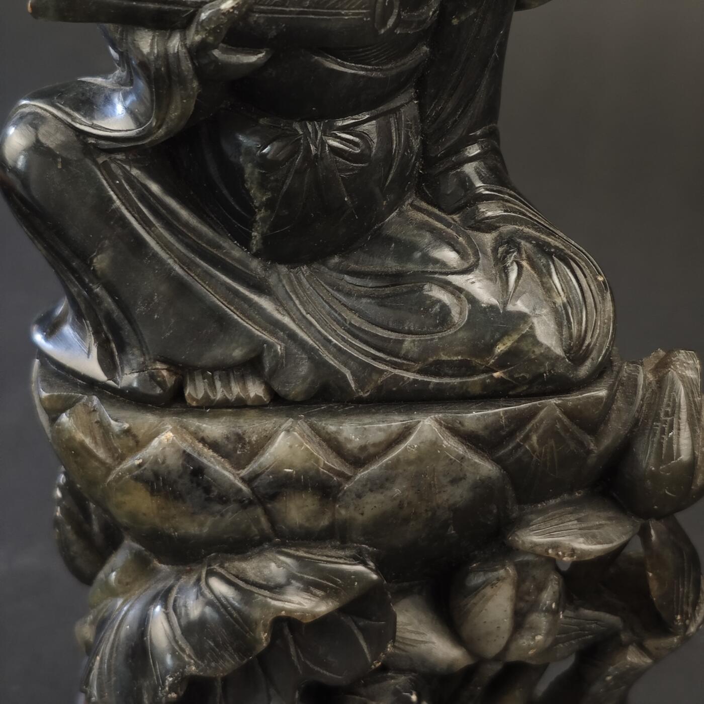 上海都达杂项专场九（全场包邮） 民国 玉雕书卷观音造像连座1-376