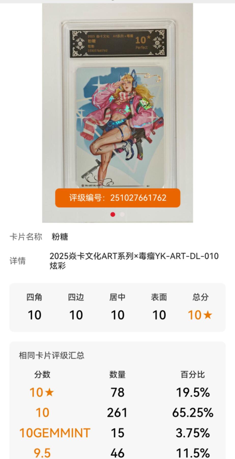 阳大大卡牌拍卖第96期（持续收拍品，周五晚上九点截拍，进群福利早知道） 【10星】焱卡文化 Art系列×毒瘤 粉糖 炫彩 10星数量稀缺