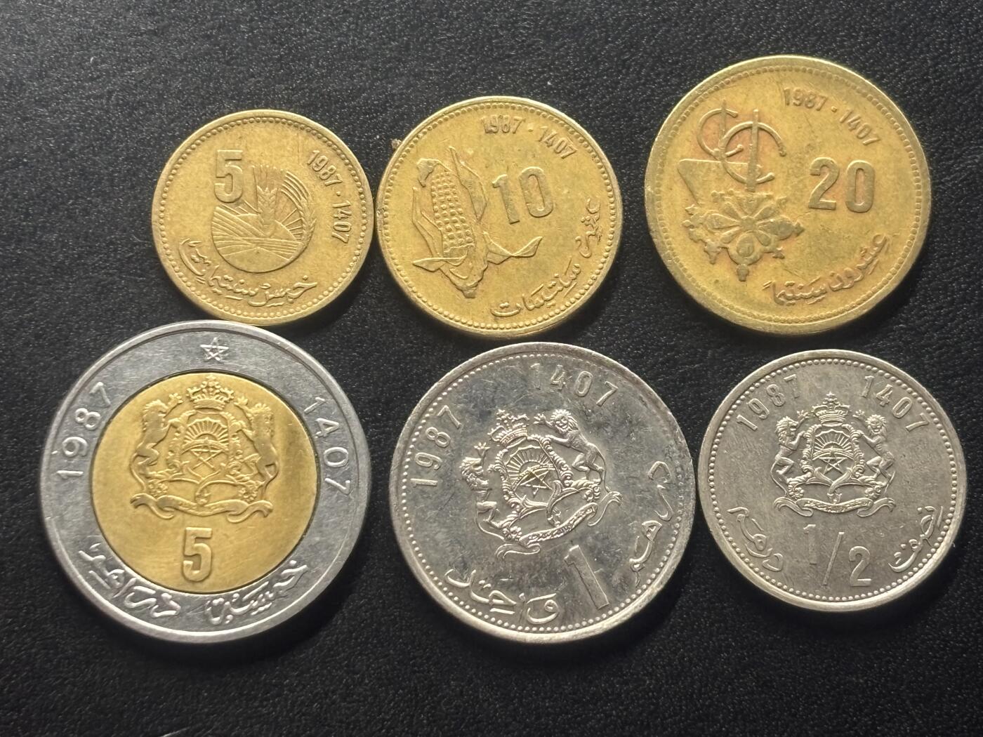 邮泉阁限时拍卖第四十场 非洲专场（硬币在国外。请付邮费6元。） 摩洛哥19867年6枚