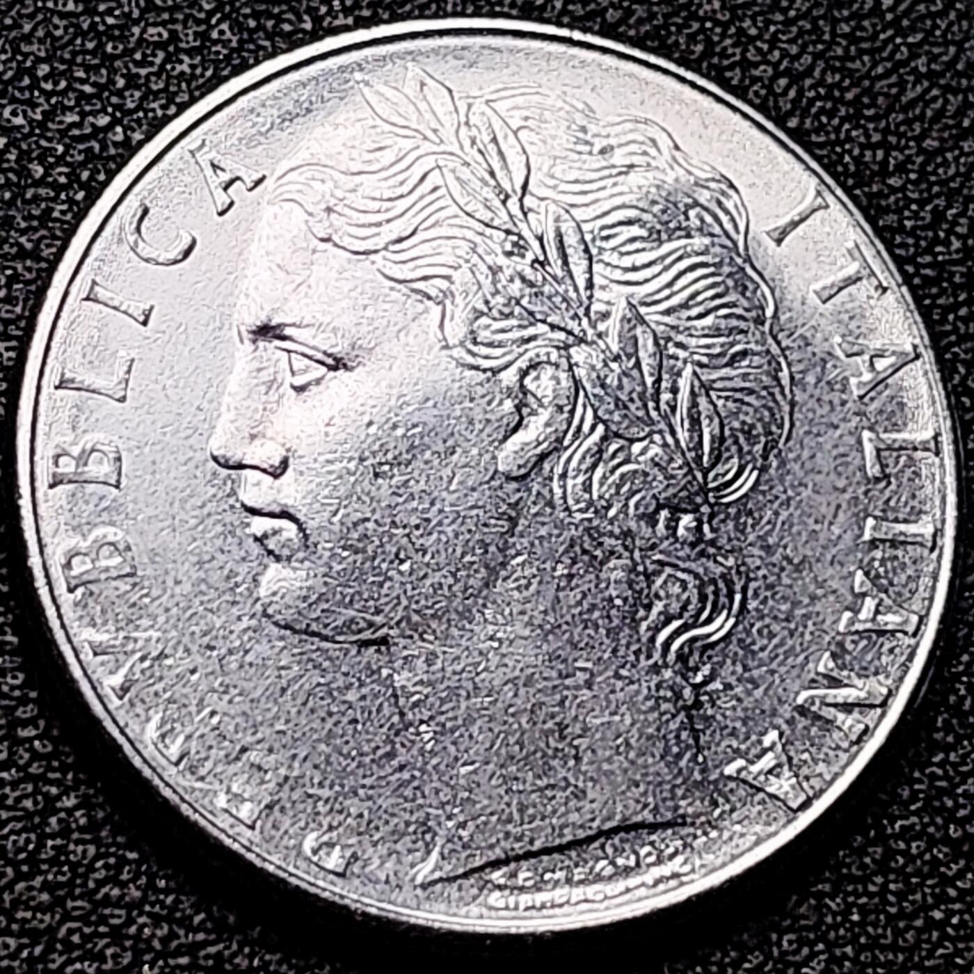 泉币菌-第176场- 精品福利场 意大利早期100里拉 月亮和记忆女神密涅瓦 不锈钢币 27.8mm