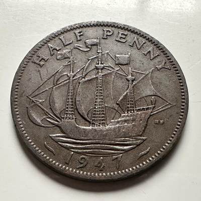 🌹外币初藏🌹🐯2026年第13场  每周二四六晚8️⃣点 接代拍 - 英国1947年1/2便士