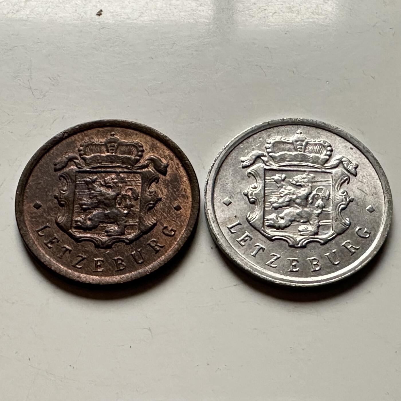 🌹外币初藏🌹🐯2026年第13场  每周二四六晚8️⃣点 接代拍 卢森堡25分 铜铝一对