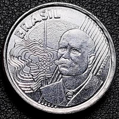 泉币菌-第177场- 精品福利场 - 厚重 巴西50分硬币 历史学家里约布兰科 22mm 