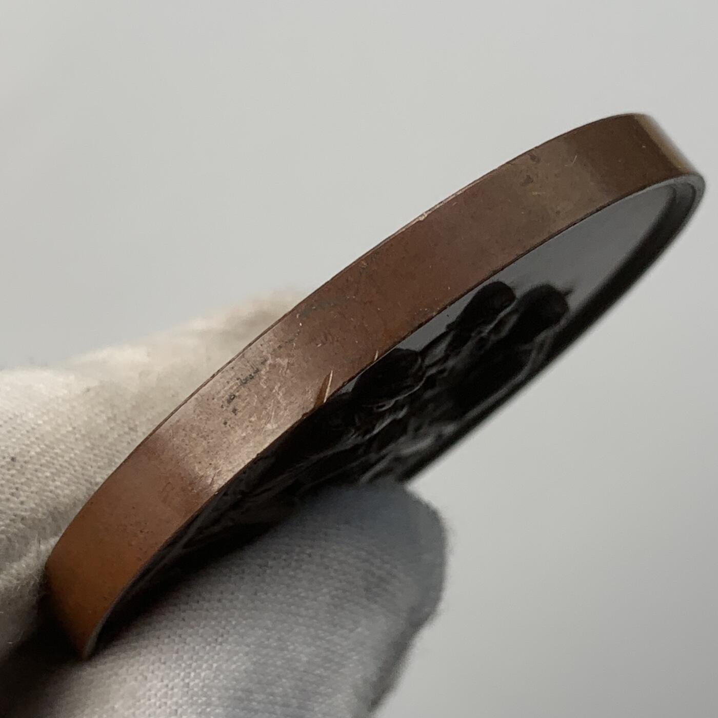 掌中浮雕-藏着的欧洲第051场 1861年英国伦敦艺术联盟戴维•威尔基纪念铜章，55mm；  BHM #2704