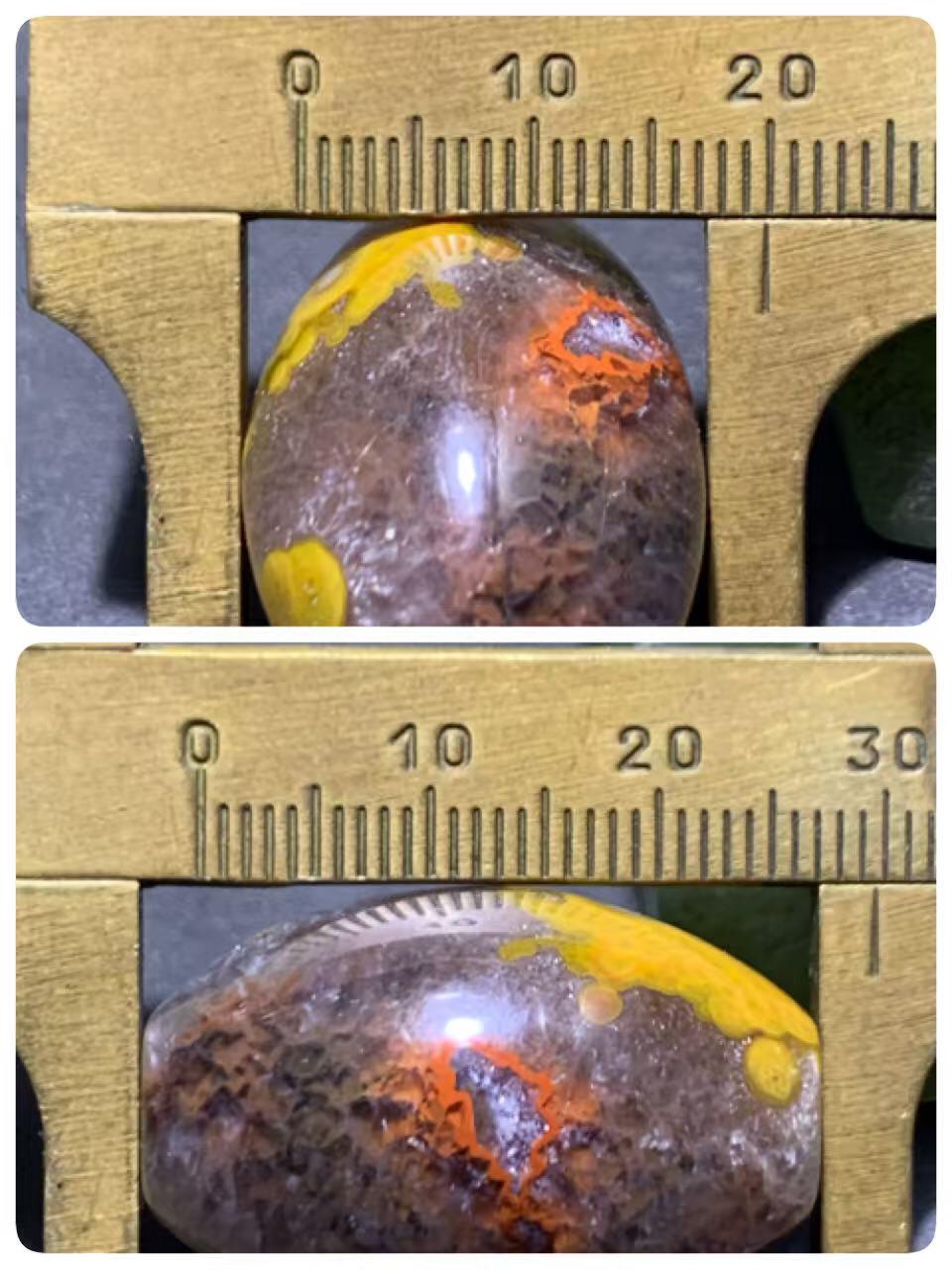 精美冰飘糖心料天眼图案战国红玛瑙随形桶珠一颗！