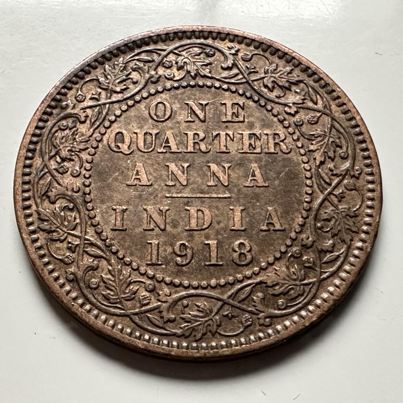 🌹外币初藏🌹🐯2026年第13场  每周二四六晚8️⃣点 接代拍 英属印度1918年1/4安娜