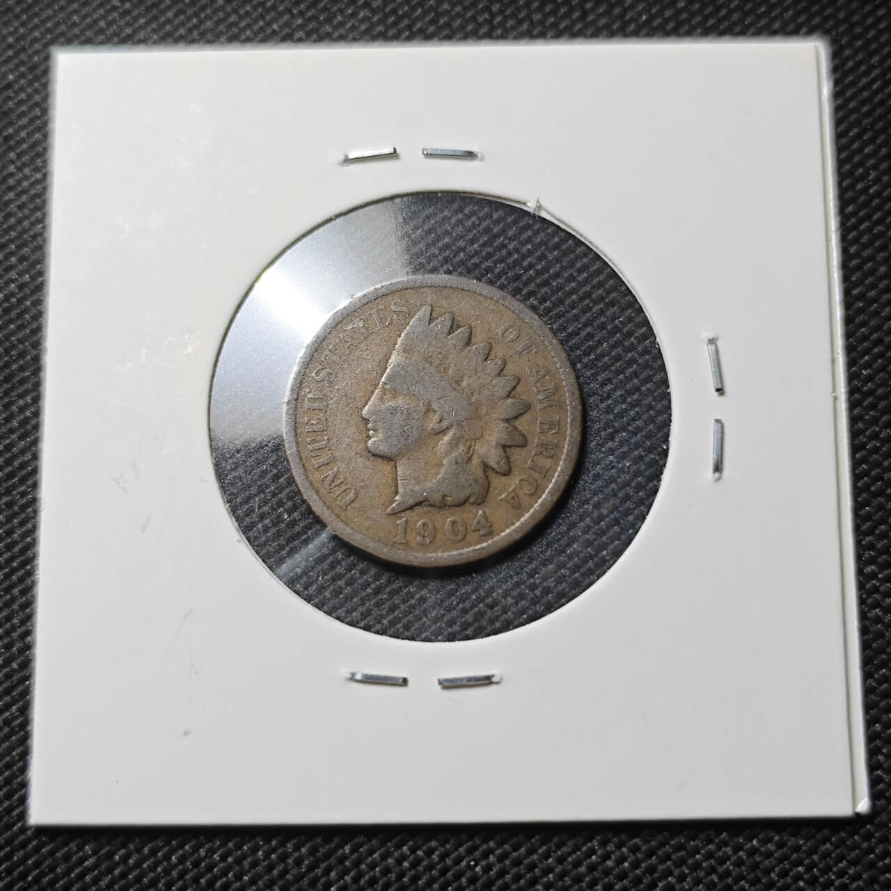 KK钱币收藏小铺  第390期  2月预留时间 周末发货  1904美国1分