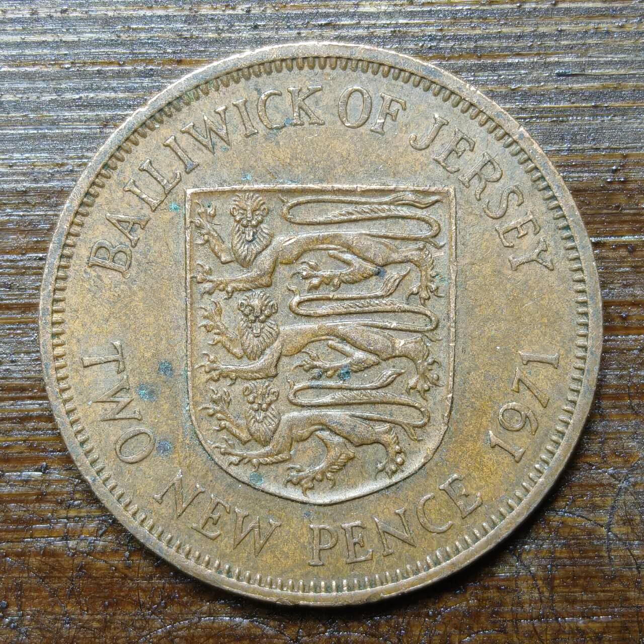 【铜匠收藏】★第141★散币专场 不寄存，30包邮。不满30元，支付5元运费。《接受代拍 代送NGC评级》 18【无寄存】英属泽西 1971年 2便士