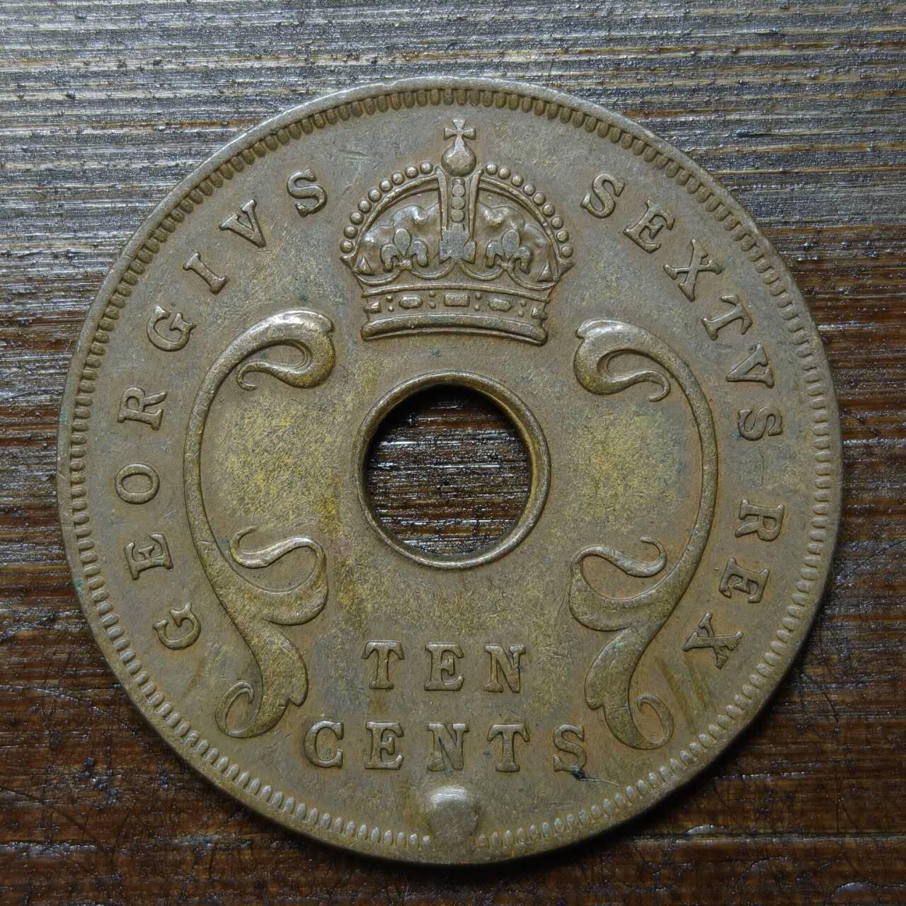 【铜匠收藏】★第141★散币专场 不寄存，30包邮。不满30元，支付5元运费。《接受代拍 代送NGC评级》 31【无寄存】英属东非 1952年 10分 铜币