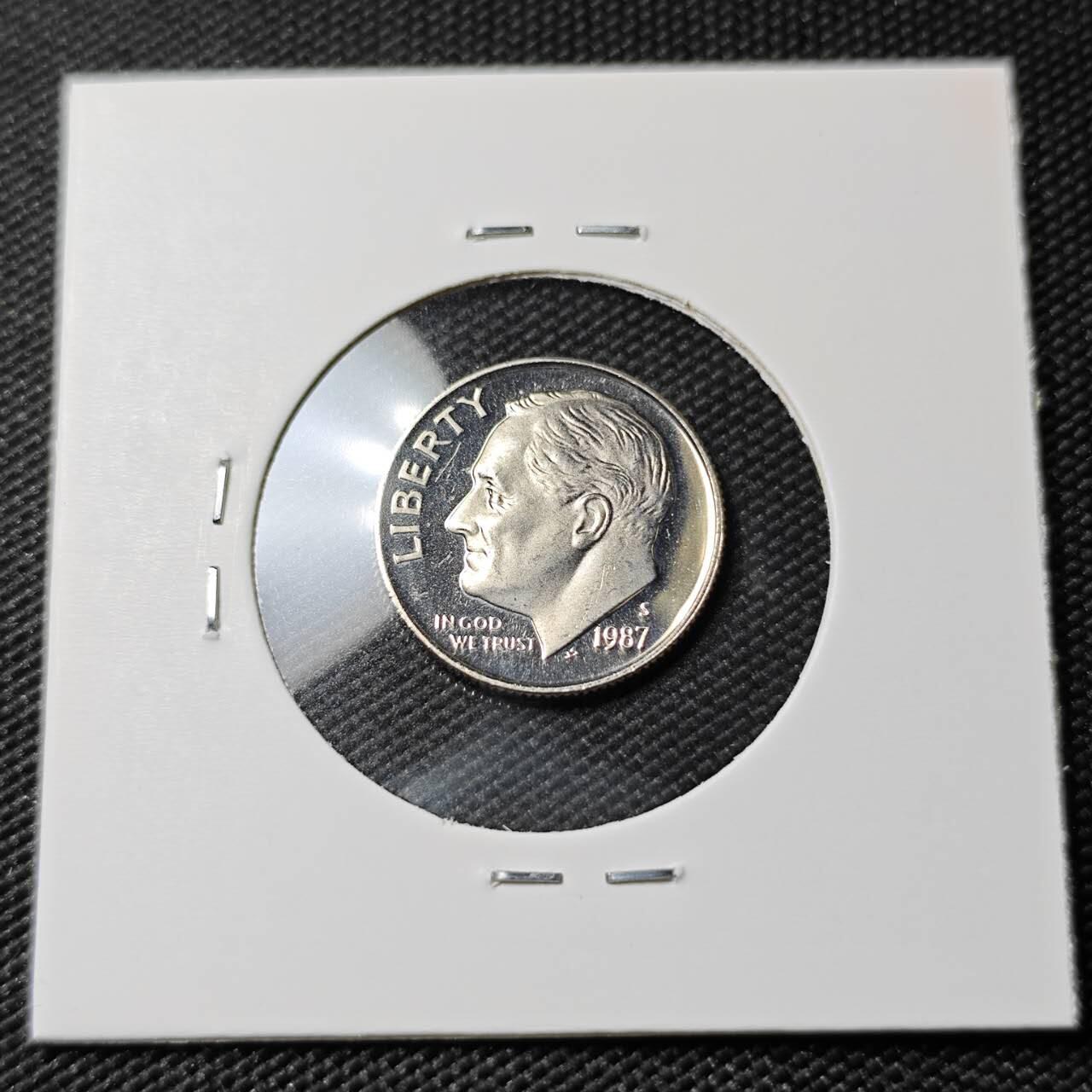 KK钱币收藏小铺  第390期  2月预留时间 周末发货  1987美国10分精制币