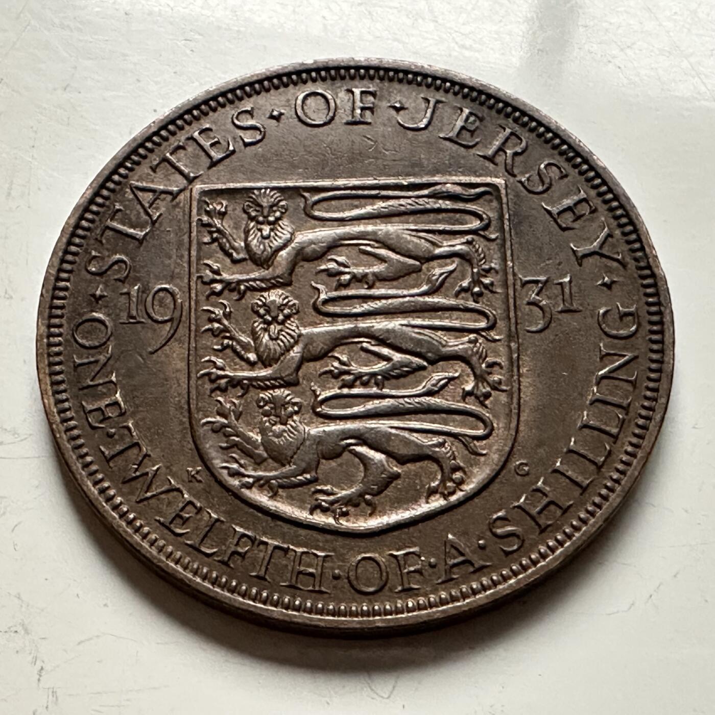 🌹外币初藏🌹🐯2026年第13场  每周二四六晚8️⃣点 接代拍 泽西岛1931年1/12先令