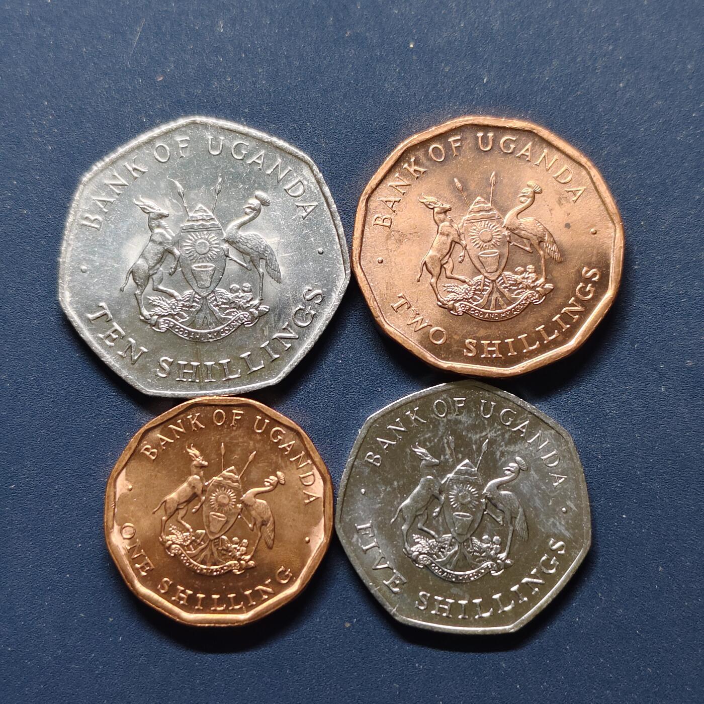 【全场包邮】纯粹捡漏拍498场-持续更新中 乌干达1987年4枚套币 BU品相